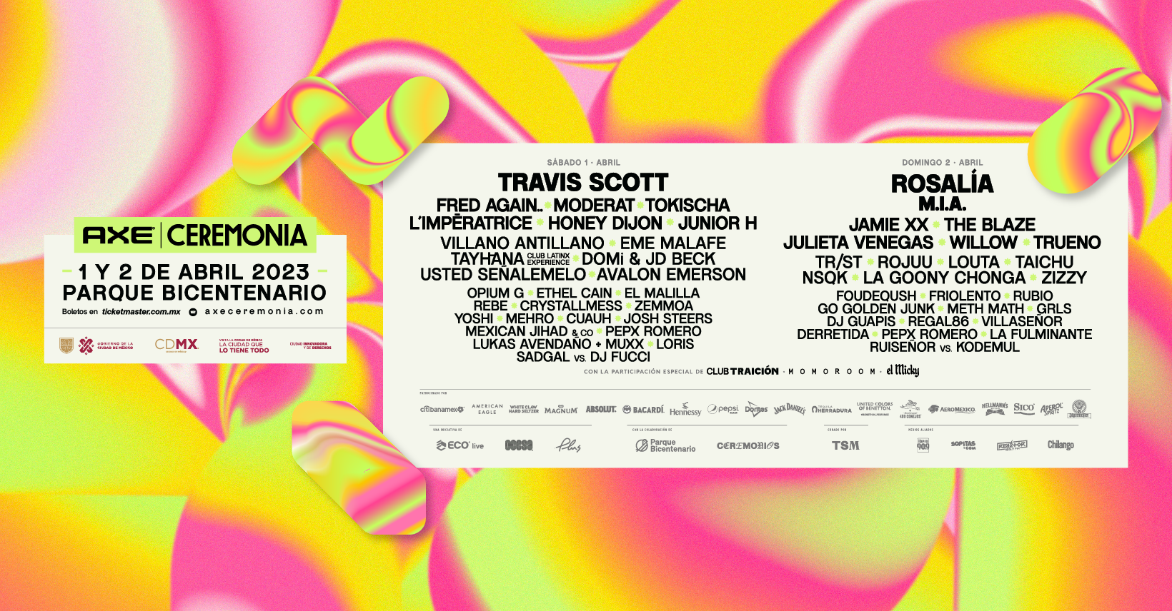 Ya están listos los horarios para Axe Ceremonia 2023