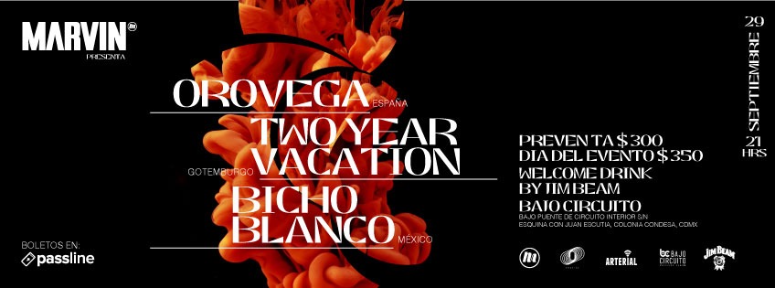 <strong>Orovega</strong>, <strong>Two Year Vacation</strong> y <strong>Bicho Blanco</strong> listos para reventar el <strong>Bajo Circuito</strong>