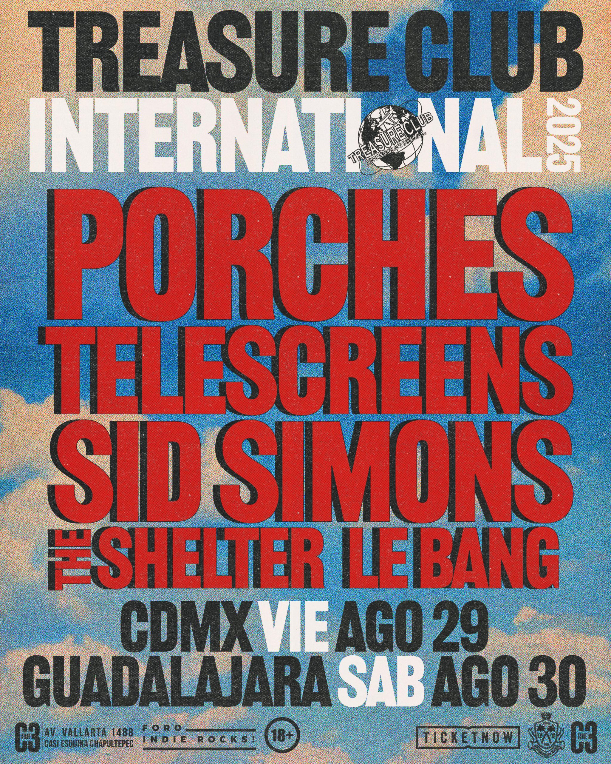 Porches, Sid Simons, The Shelter y más en el regreso de Treasure Club a México