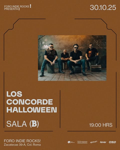 Los Concorde celebran Halloween y Día de Muertos con una noche explosiva en el Foro Indie Rocks!